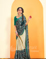 Soft Green Ajrakh Printed Soft Modal Silk Natural Print Saree P5