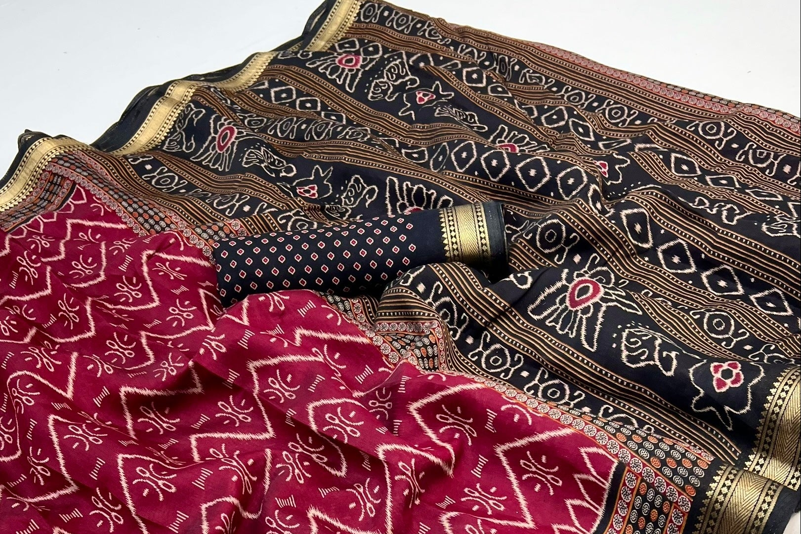 Medium Carmine Maroon Mul Mul Cotton Soft Saree