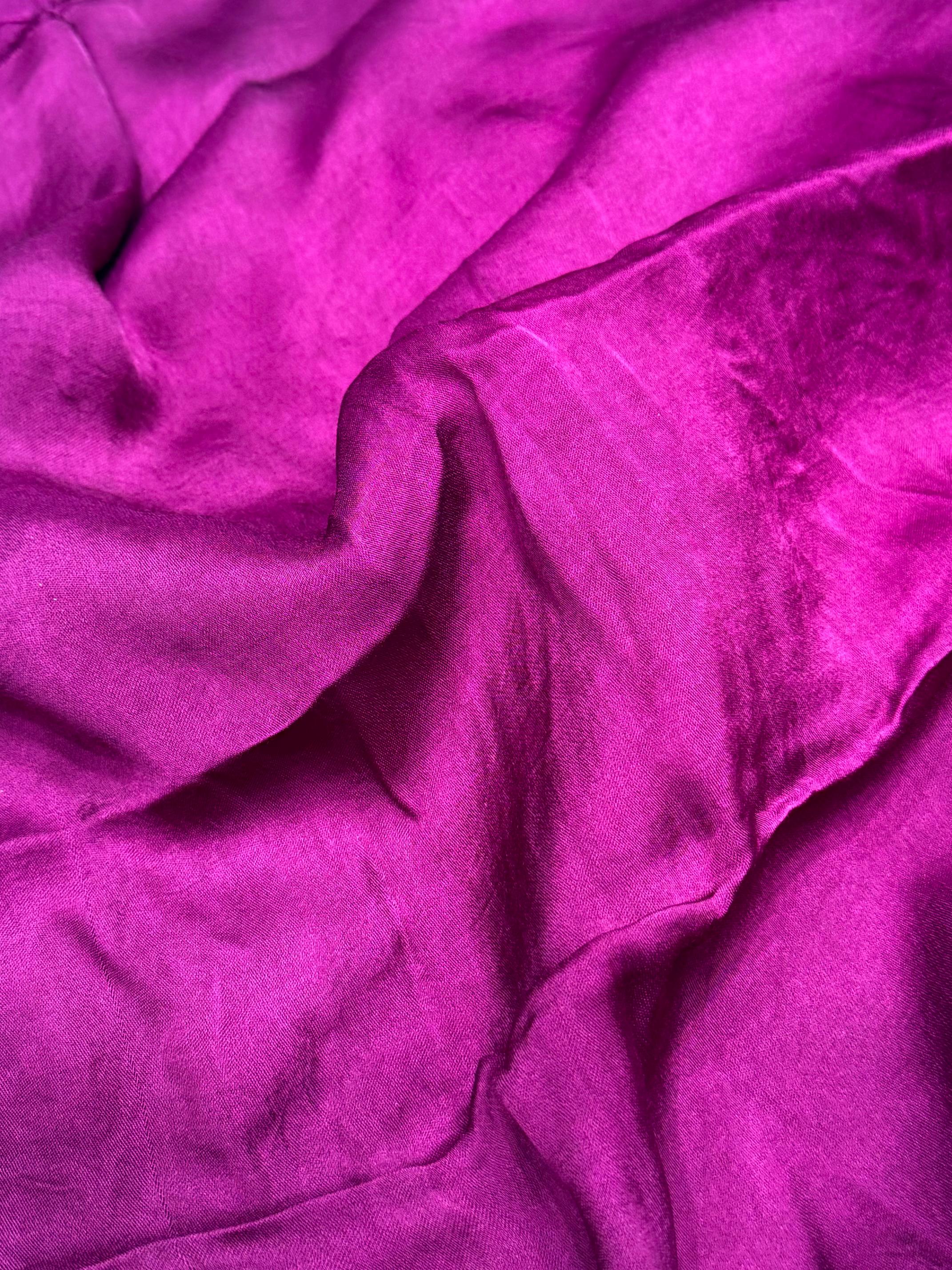 Wine Leriya Modal Silk Zari Pallu Saree And Tie Dye Ajrakh