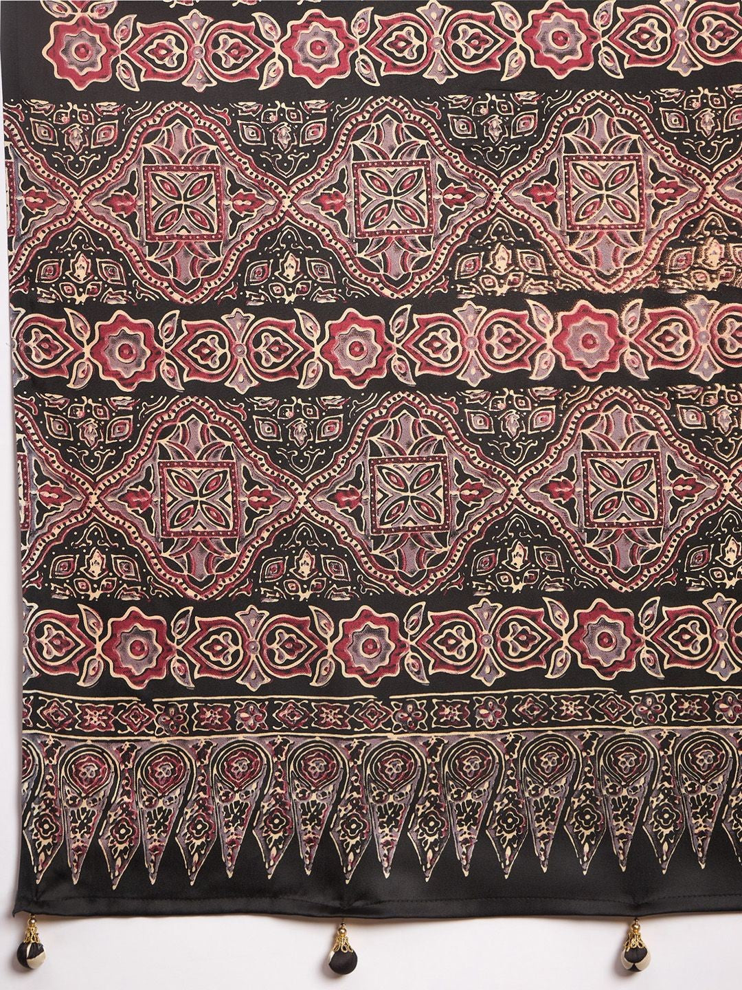 Ajrak Crepe Block Print Sarees 403