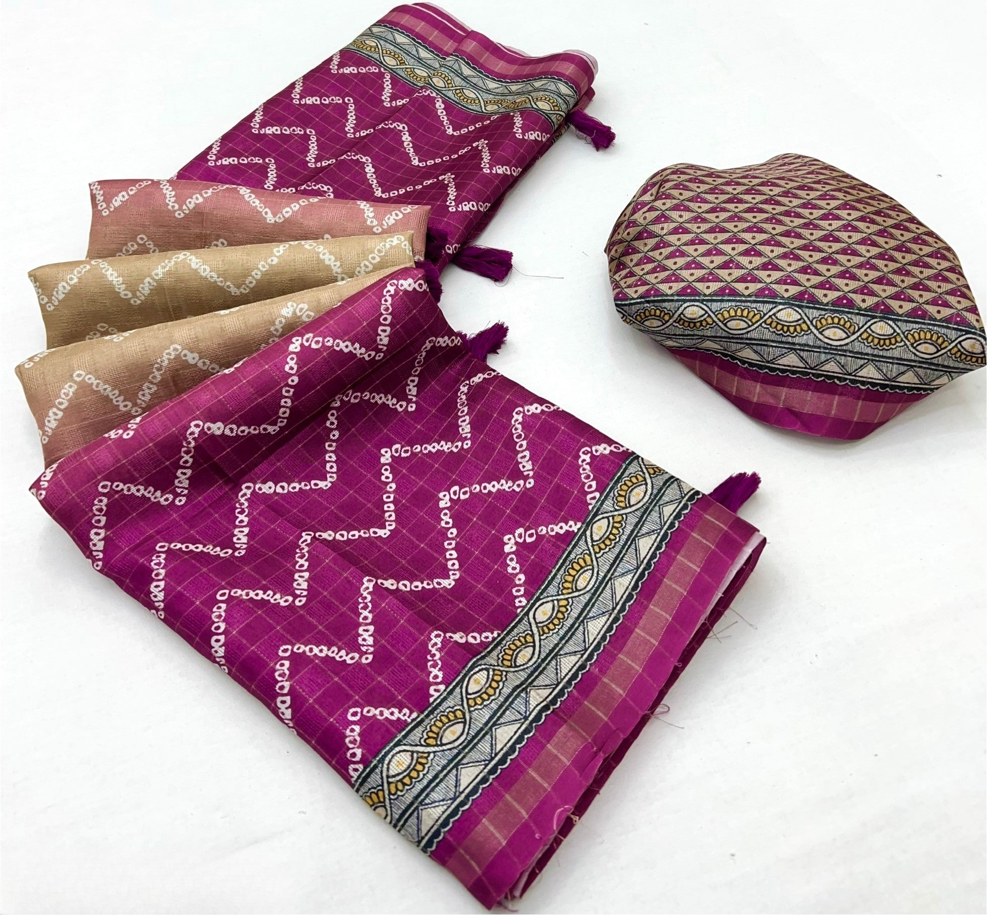 Adoring Wine Maheshwari Cotton Silk Saree With Digital Prints