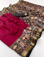 Felicitous Maroon Mul Mul Cotton Soft Saree With Blouse