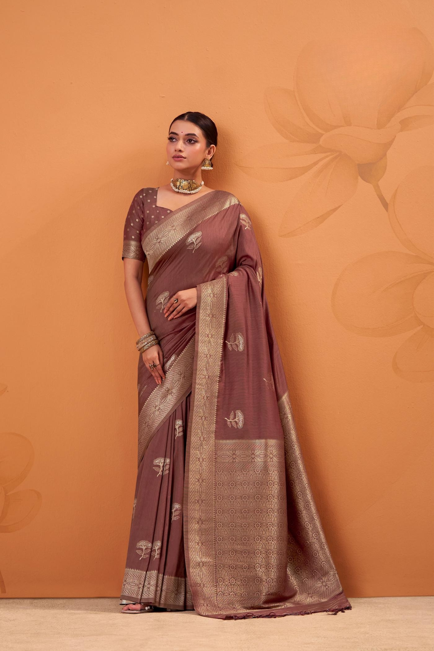 Delightful Maroon Tussar Soft Silk Saree With Amazing Blouse piece