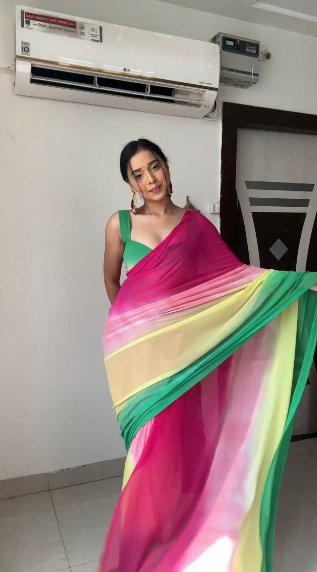 Marvellous 1-Minute Ready To Wear Multi Color Georgette Saree