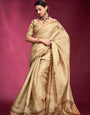 Ageless Cream Tussar Silk Saree