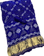 Night Blue Pure Bandhni Zari Pallu Modal Soft Silk Saree