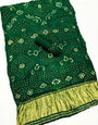 EverGreen Pure Bandhni Zari Pallu Modal Soft Silk Saree