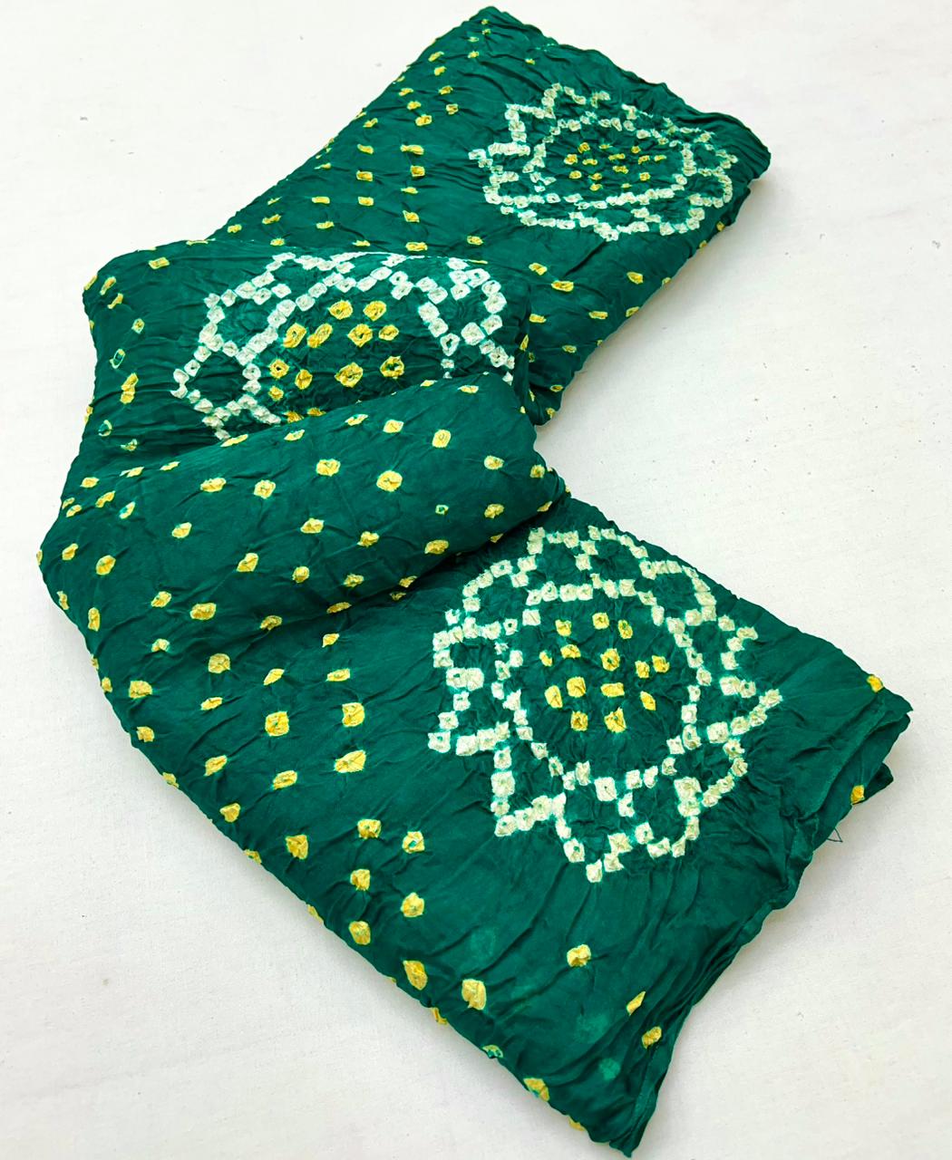 Evergreen Pure Bandhni Zari Pallu Modal Soft Silk Saree