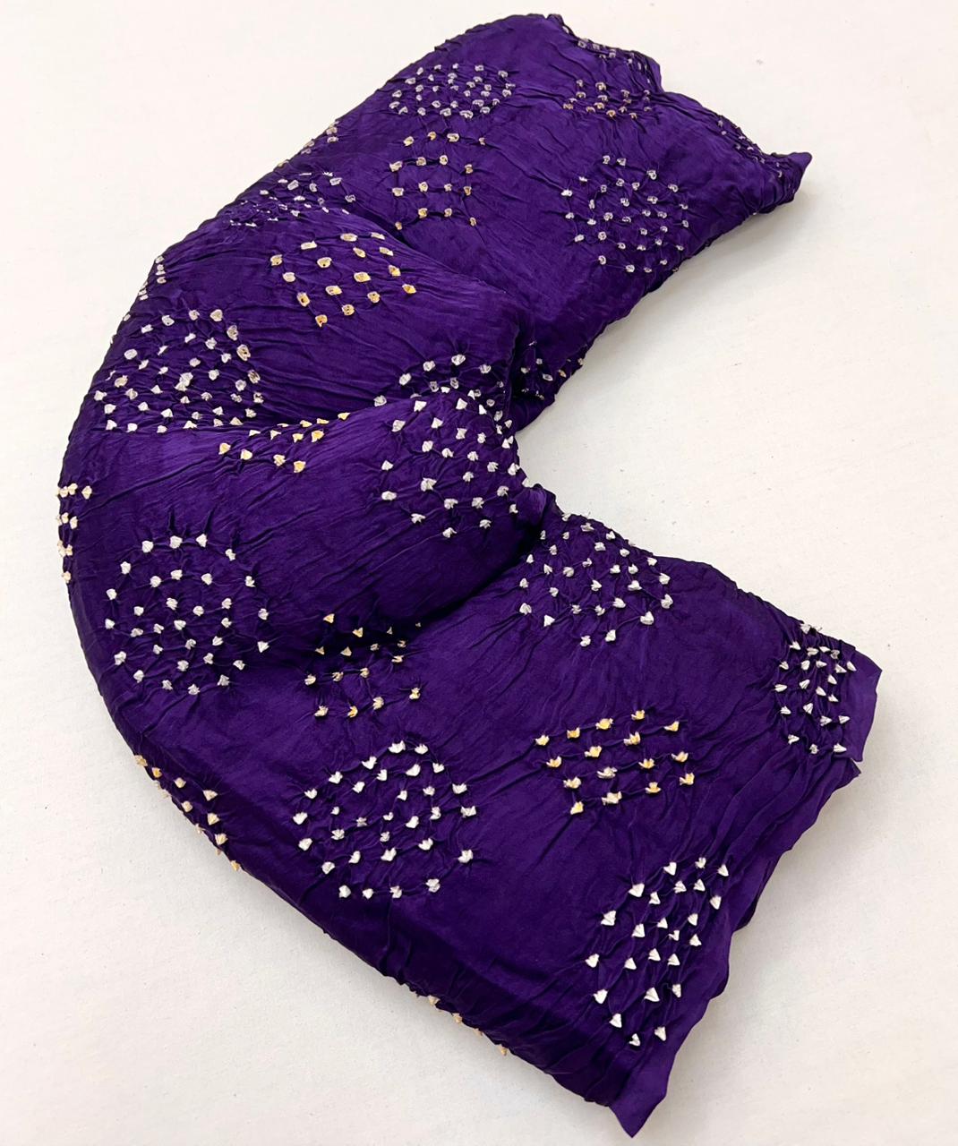 Cherry Pie Pure Bandhni Zari Pallu Modal Soft Silk Saree With Blouse