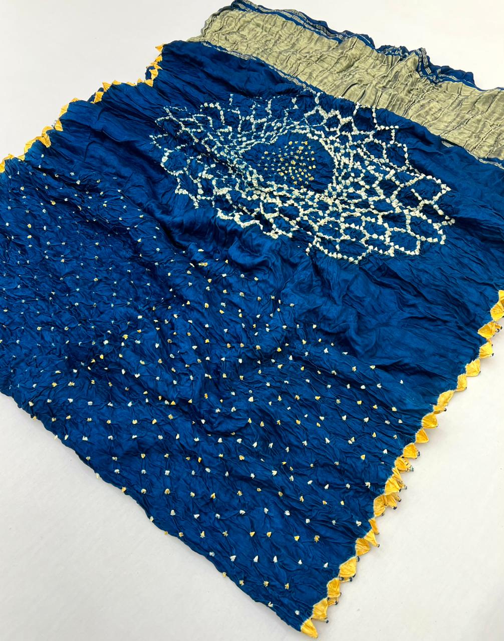 Engaging Morpich Pure Bandhni Zari Pallu Modal Soft Silk Saree With Blouse