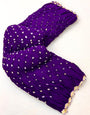 Splendorous Purple Pure Bandhni Zari Pallu Modal Soft Silk Saree With Blouse