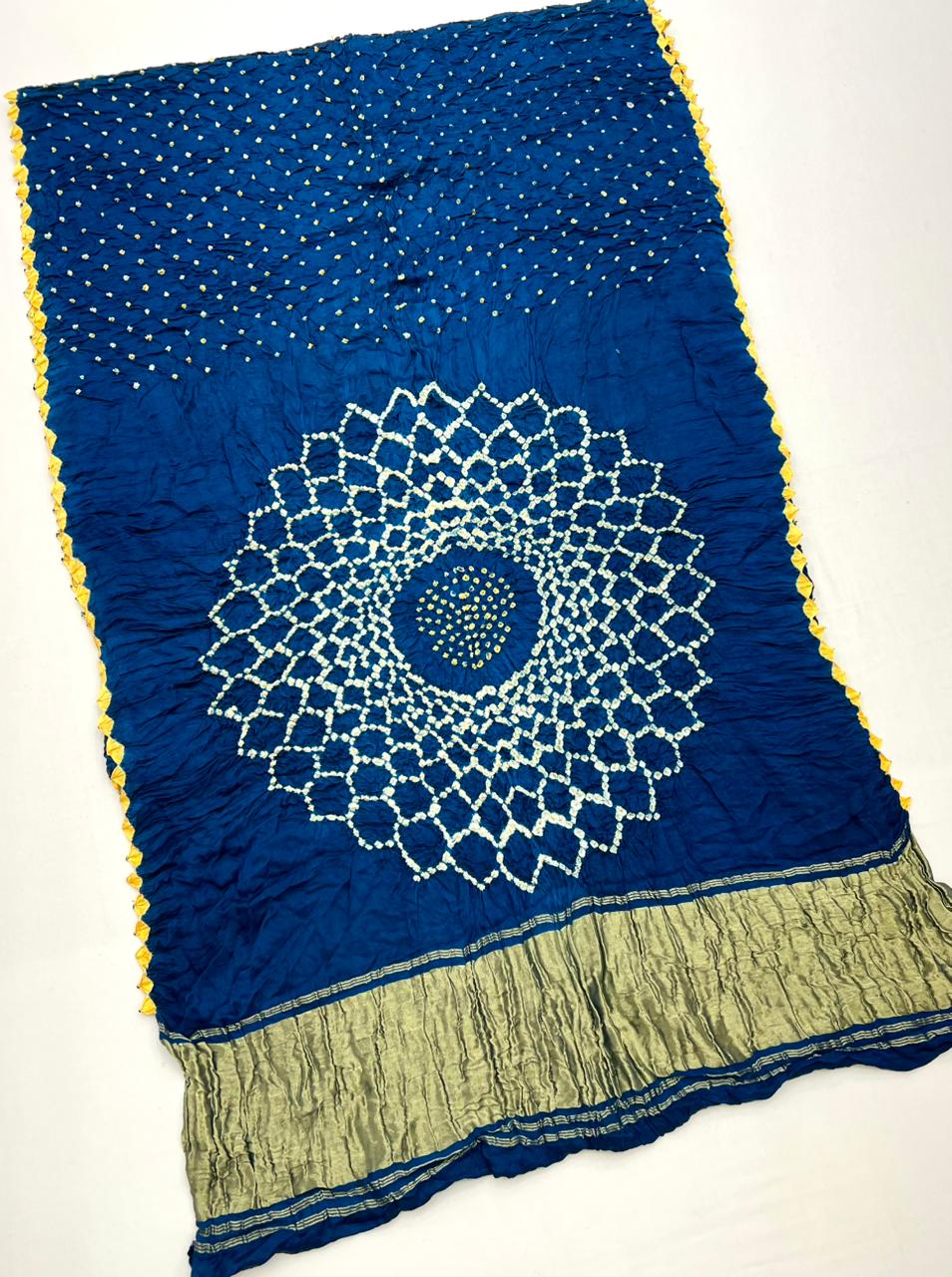 Engaging Morpich Pure Bandhni Zari Pallu Modal Soft Silk Saree With Blouse