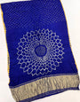 Eloquence Royal Blue Pure Bandhni Zari Pallu Modal Soft Silk Saree With Blouse