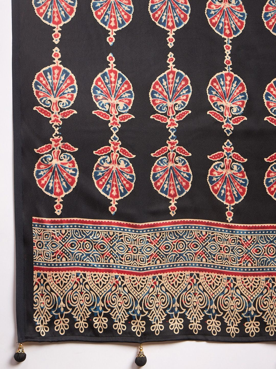Ajrak Crepe Block Print Sarees 411
