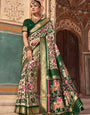 Luxurious Green Patola Silk Saree