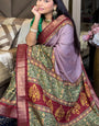 Alluring Hot Pink Ajrakh Kashmiri Modal silk Saree