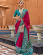 Knockout Pink Printed Patola Handloom Soft Silk Saree