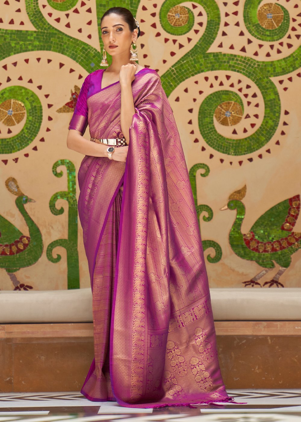 Wisteria Kanjivaram Silk Saree