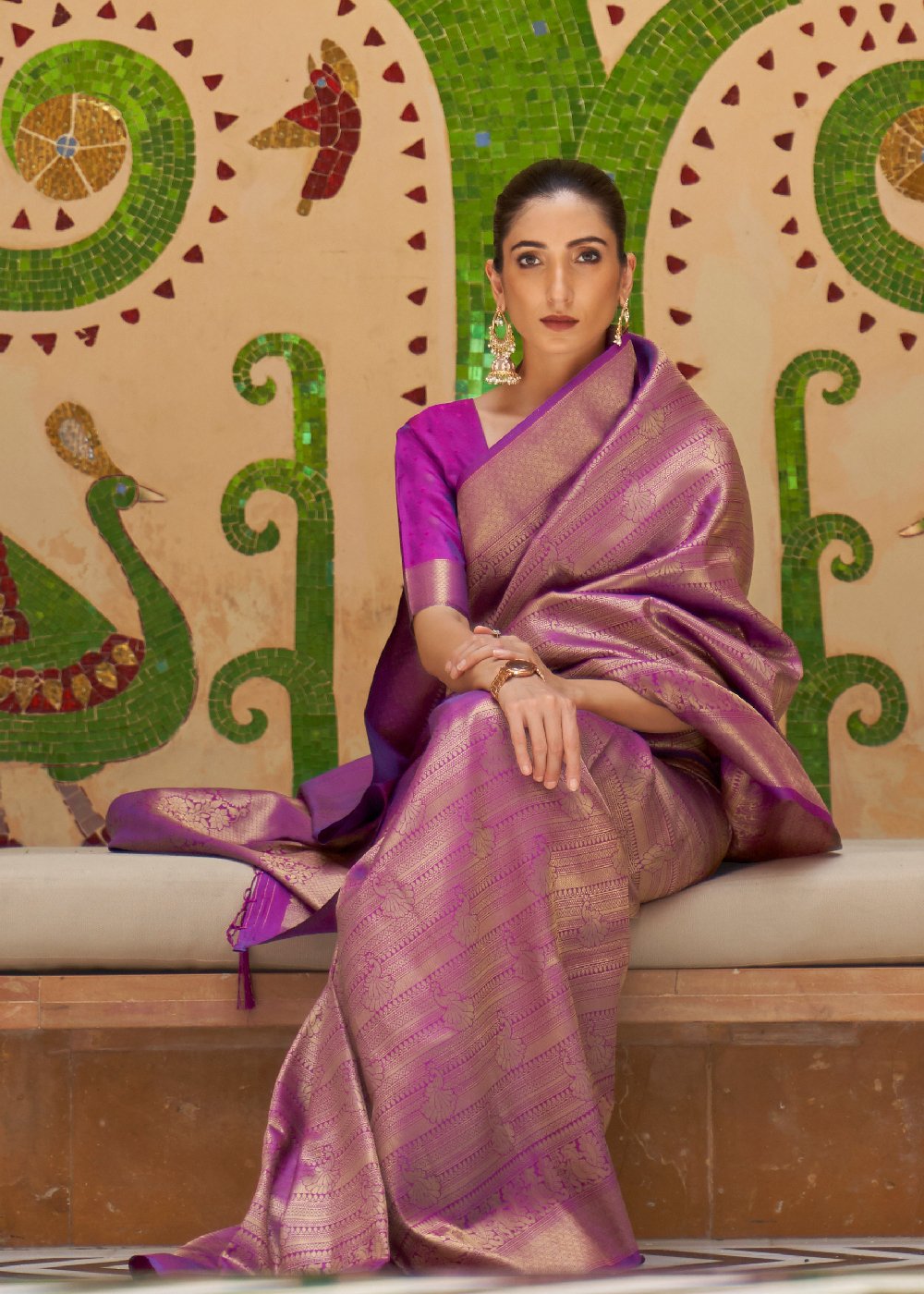 Wisteria Kanjivaram Silk Saree