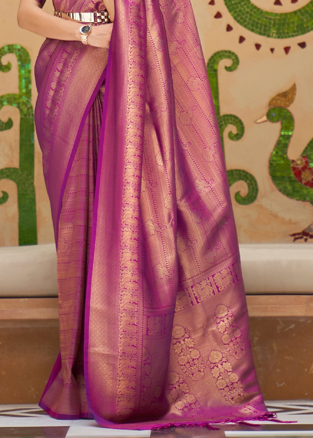 Wisteria Kanjivaram Silk Saree