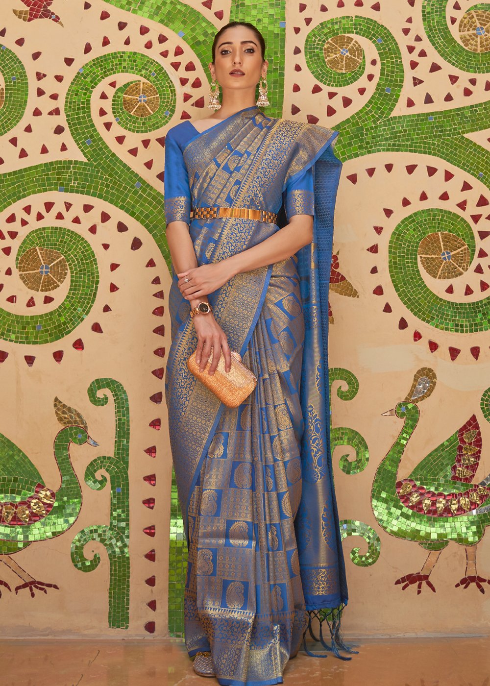 Royal Blue Kanjivaram Silk Saree