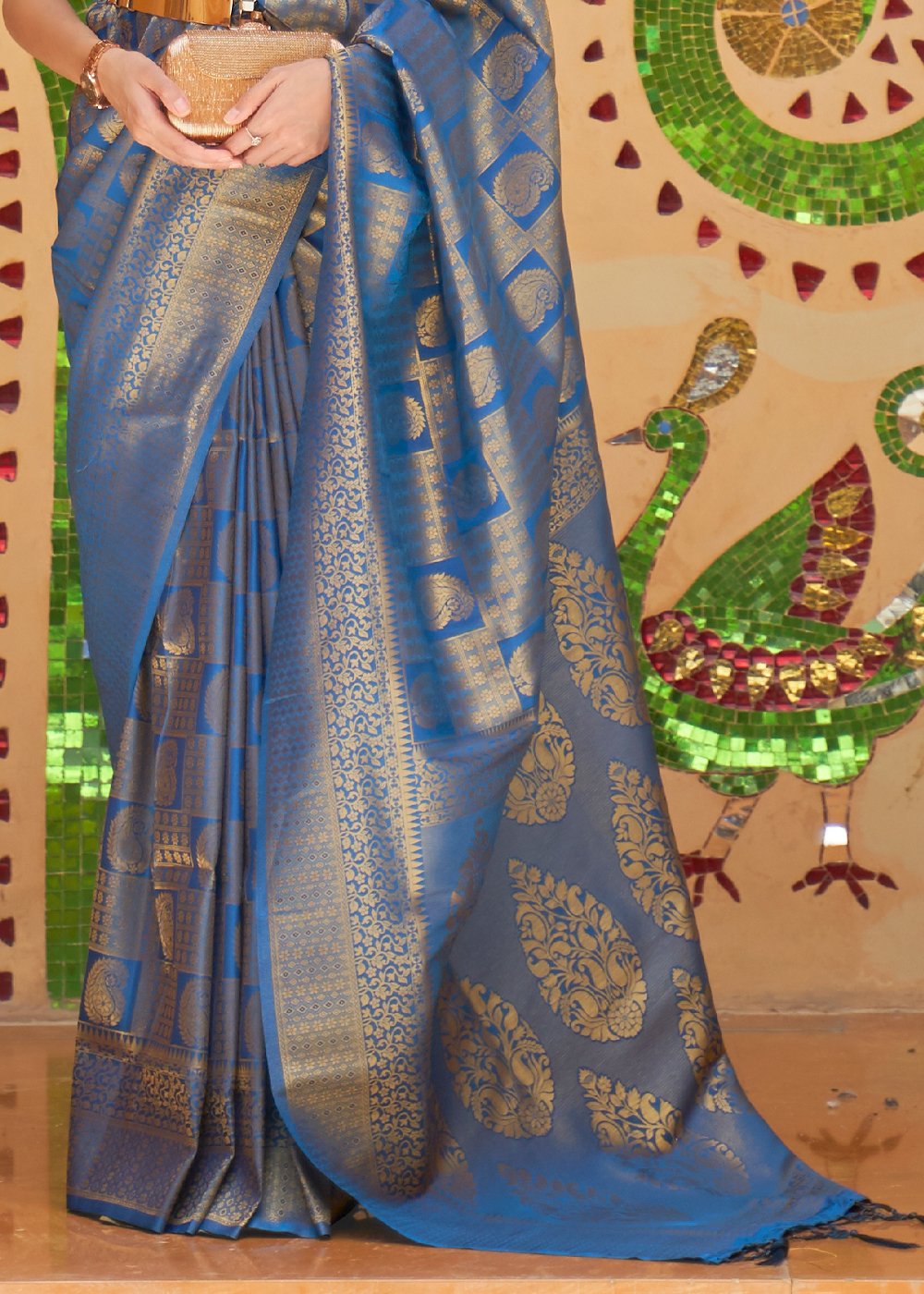 Royal Blue Kanjivaram Silk Saree