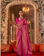 Mandy Pink Kanjivaram Handloom Soft Silk Saree