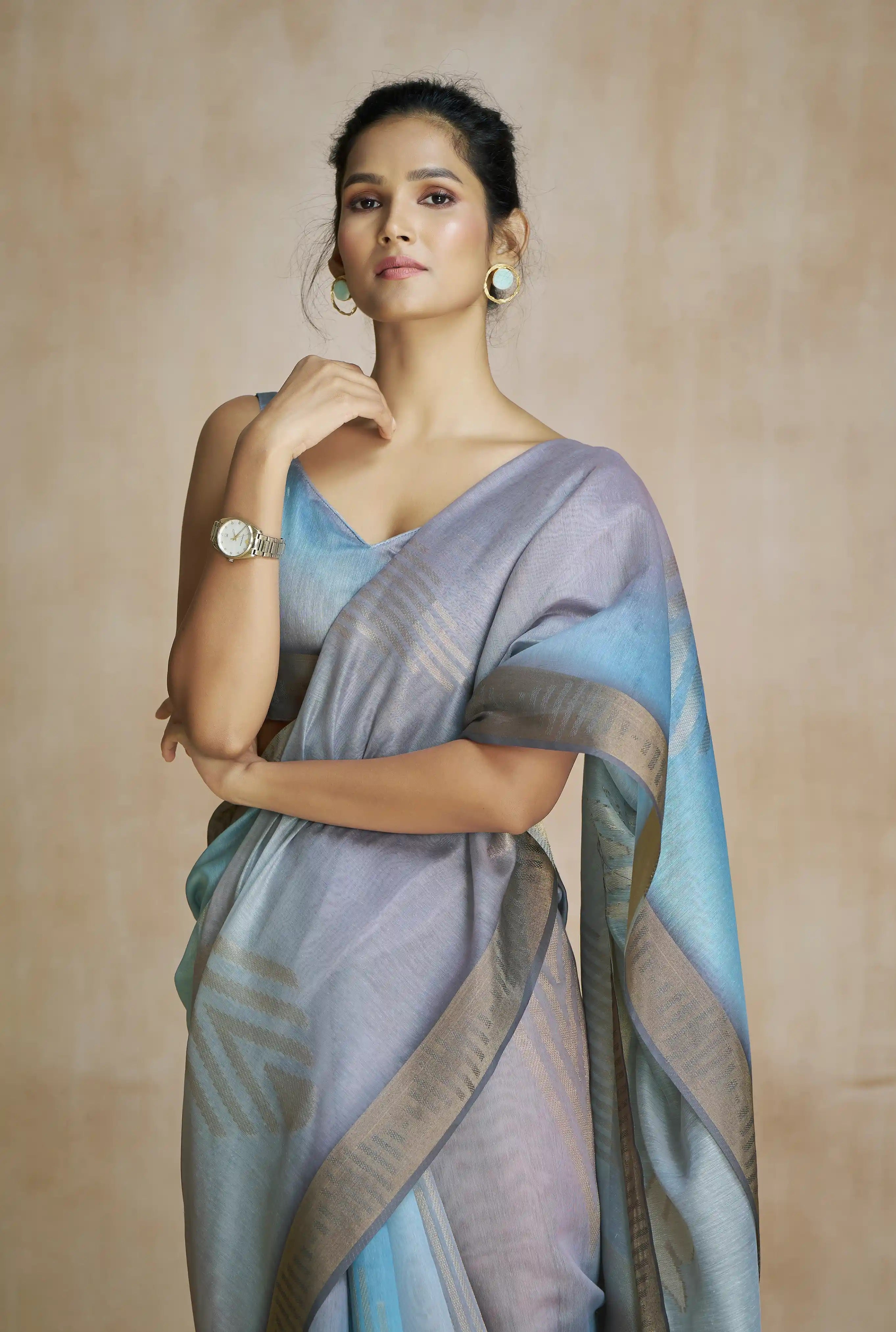 Exclusive Multicolor Digital Printed Silk Saree