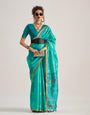 Iris Light Blue Patola Handloom Saree With Fancy Blouse